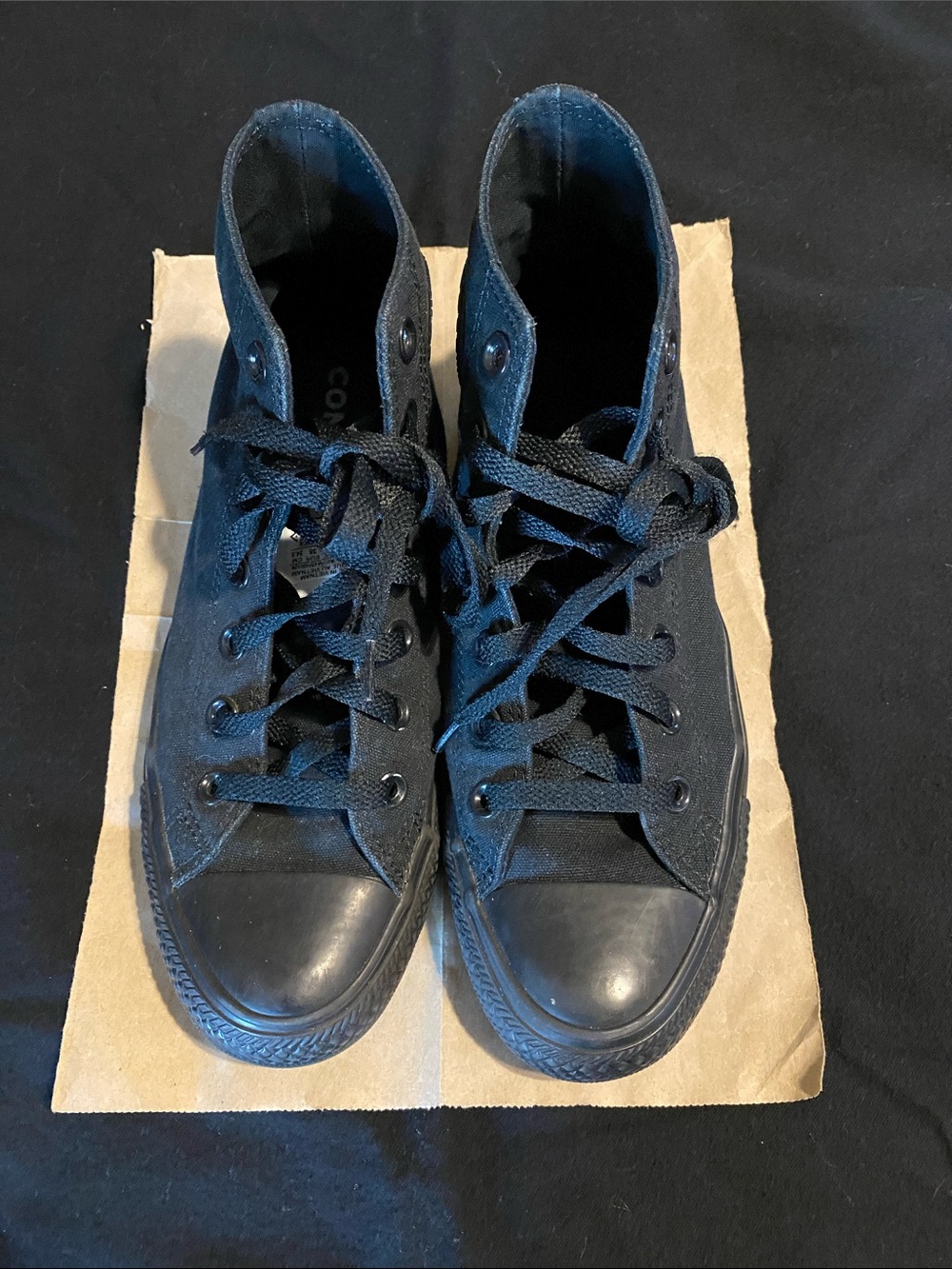 Unisex Classic converse High-Top Canvas Sneakers in Black